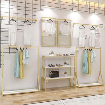 Portable Textile Hanger Inclined Display Units
